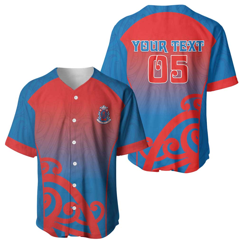 Custom St Joseph's Maori Girls' College Baseball Jersey Maori Koru Pattern