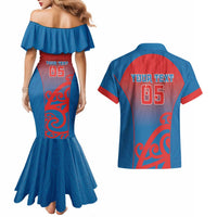 Custom St Joseph's Maori Girls' College Couples Matching Mermaid Dress and Hawaiian Shirt Maori Koru Pattern LT05 - Polynesian Pride
