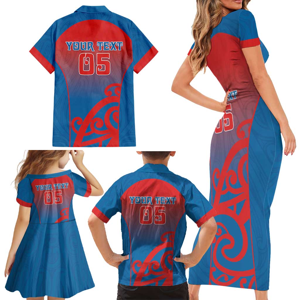 Custom St Joseph's Maori Girls' College Family Matching Short Sleeve Bodycon Dress and Hawaiian Shirt Maori Koru Pattern LT05 - Polynesian Pride