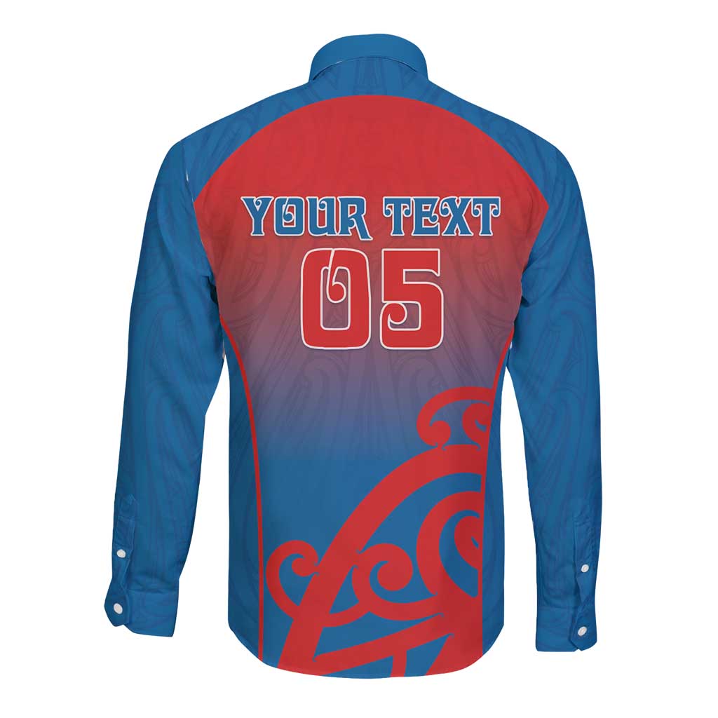 Custom St Joseph's Maori Girls' College Long Sleeve Button Shirt Maori Koru Pattern