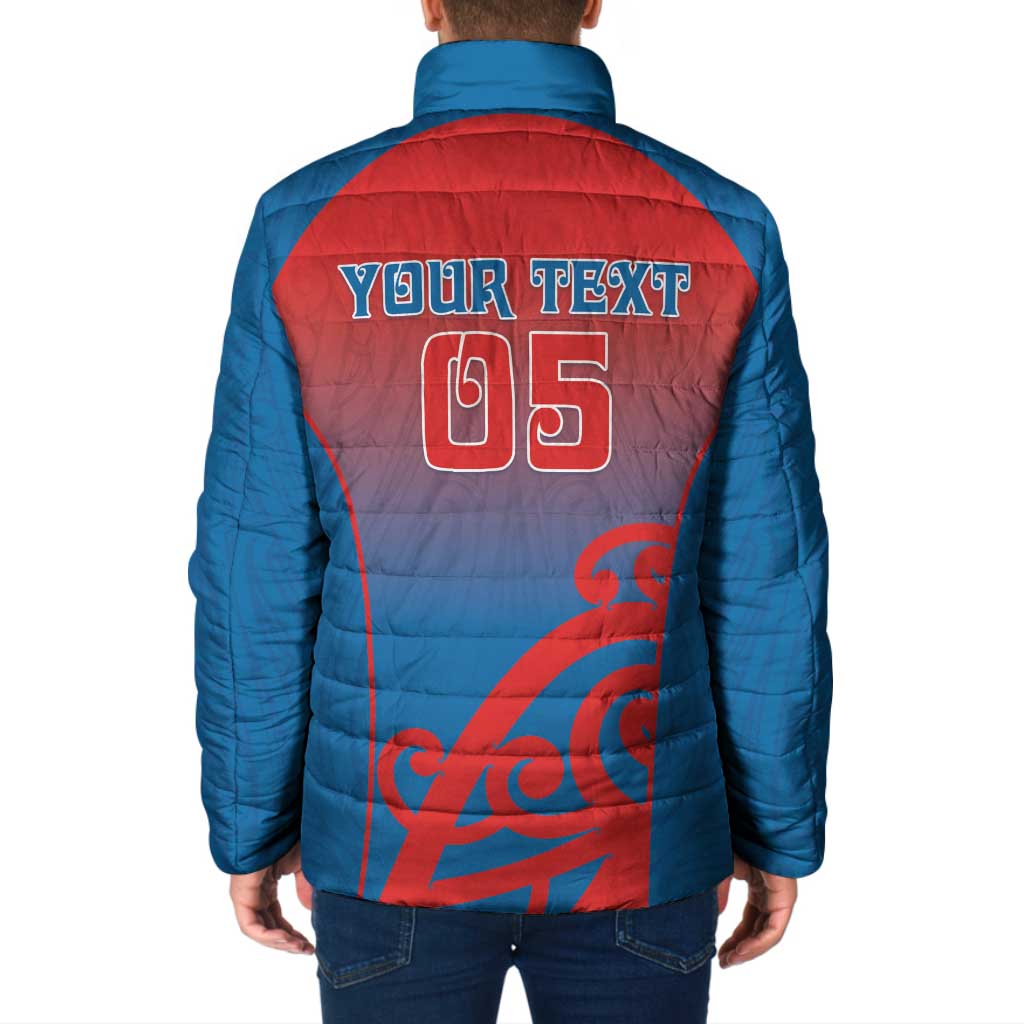 Custom St Joseph's Maori Girls' College Padded Jacket Maori Koru Pattern