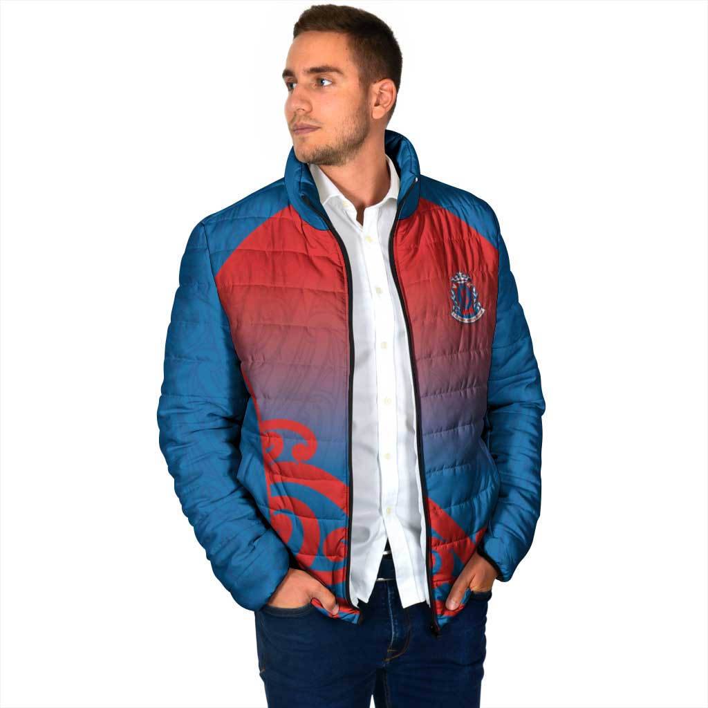 Custom St Joseph's Maori Girls' College Padded Jacket Maori Koru Pattern