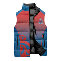 Custom St Joseph's Maori Girls' College Sleeveless Puffer Jacket Maori Koru Pattern