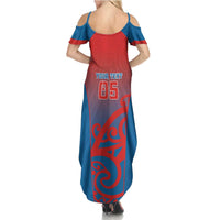 Custom St Joseph's Maori Girls' College Summer Maxi Dress Maori Koru Pattern LT05 - Polynesian Pride