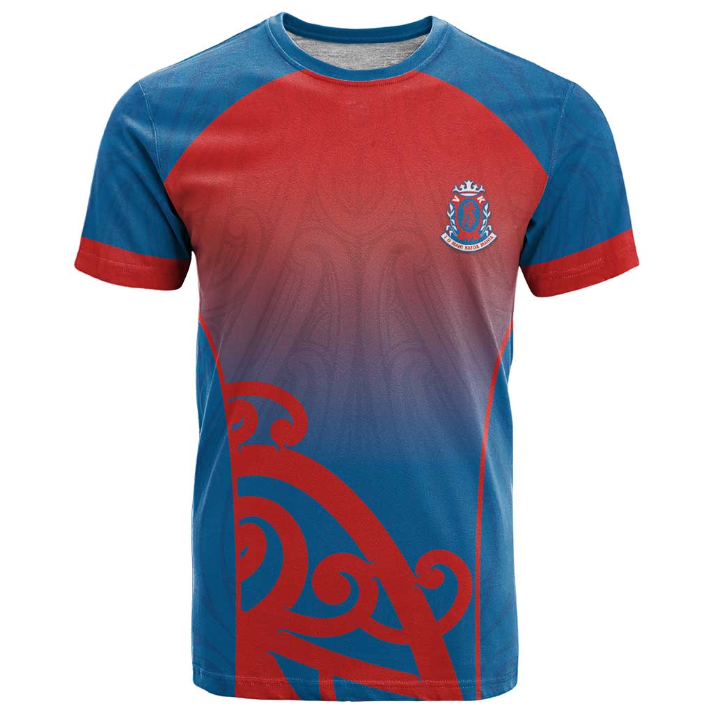 Custom St Joseph's Maori Girls' College T Shirt Maori Koru Pattern LT05 Blue - Polynesian Pride