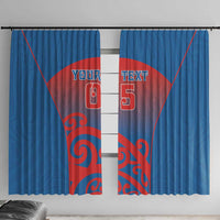 Custom St Joseph's Maori Girls' College Window Curtain Maori Koru Pattern