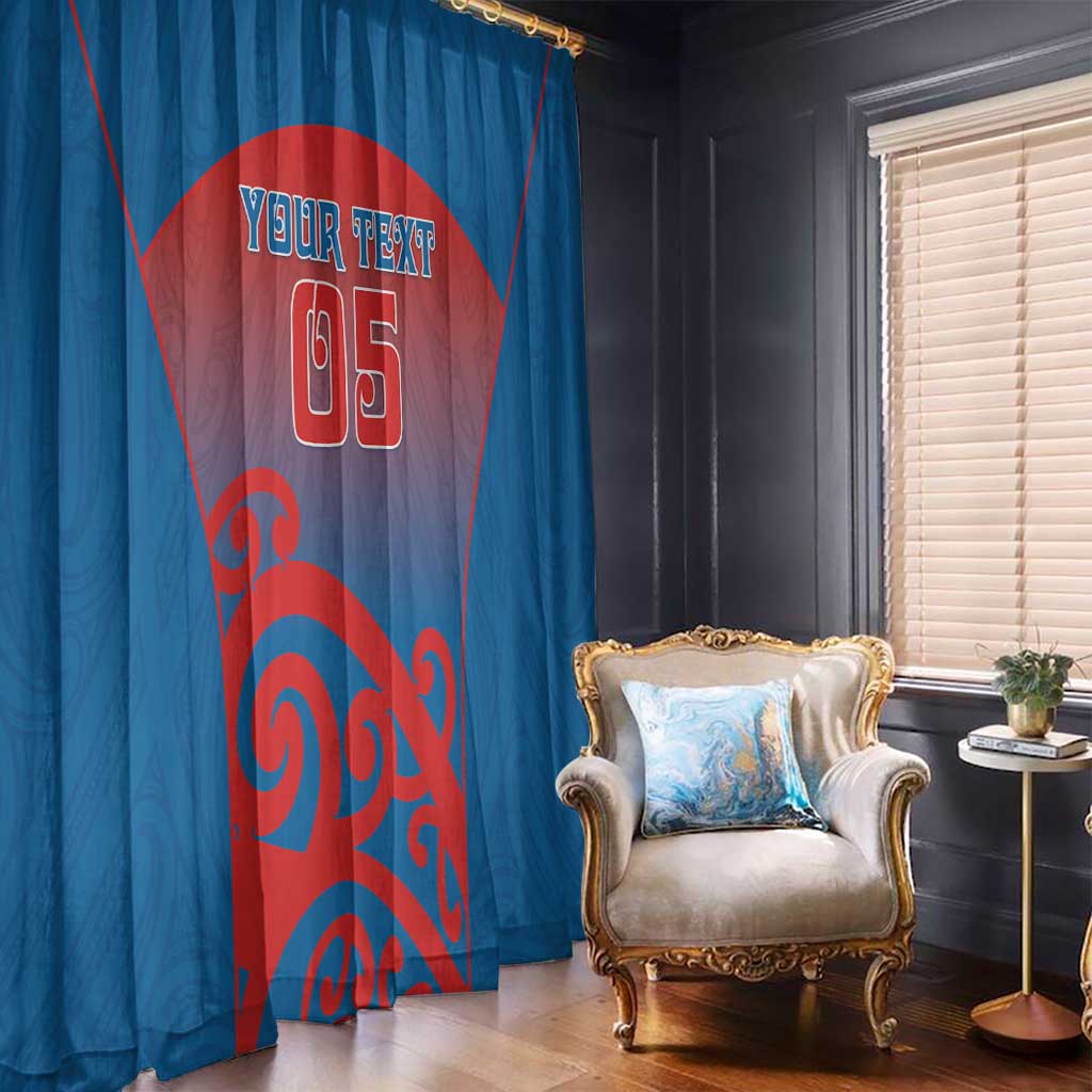 Custom St Joseph's Maori Girls' College Window Curtain Maori Koru Pattern