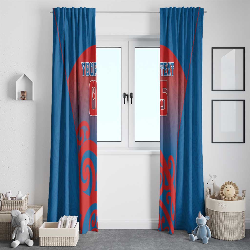 Custom St Joseph's Maori Girls' College Window Curtain Maori Koru Pattern