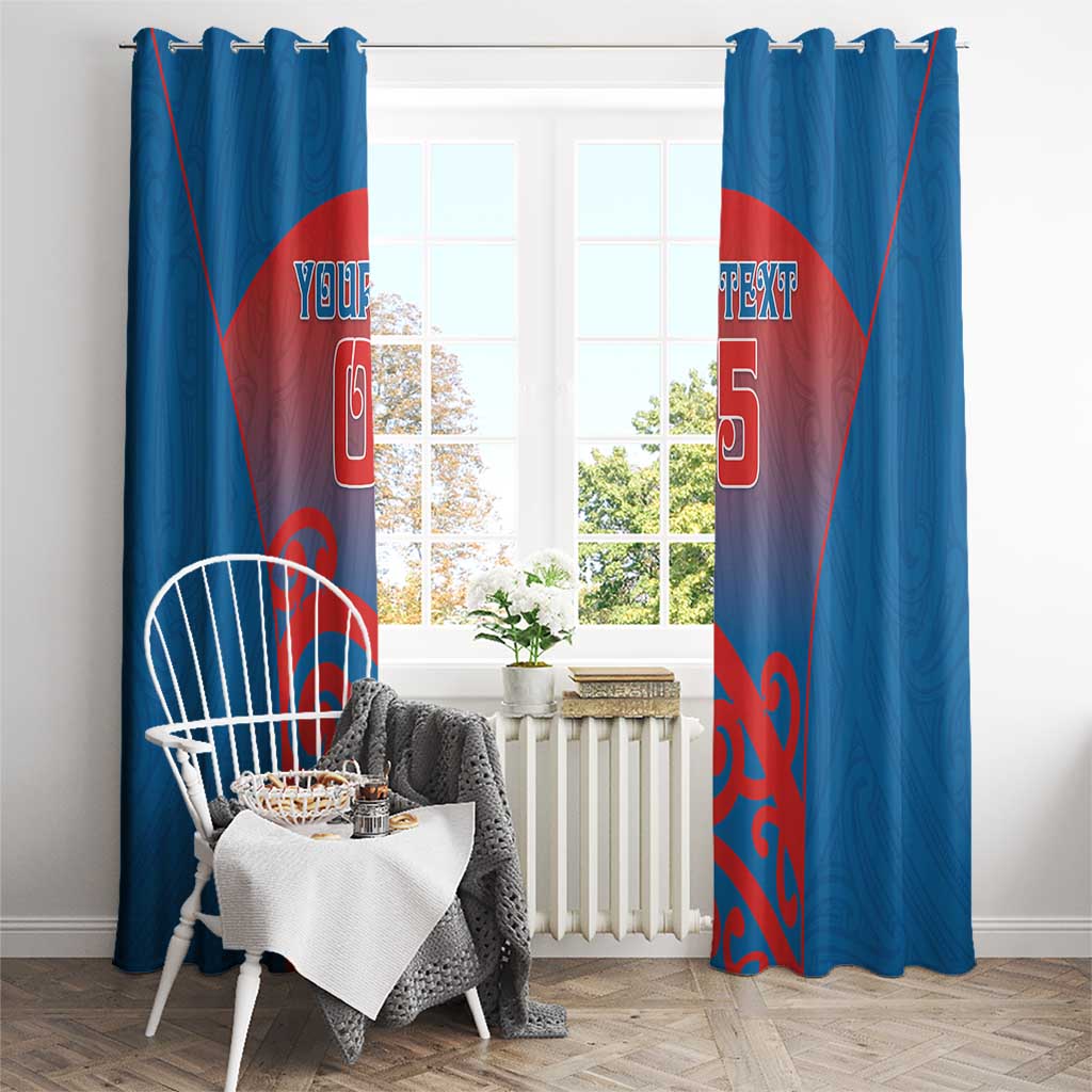 Custom St Joseph's Maori Girls' College Window Curtain Maori Koru Pattern
