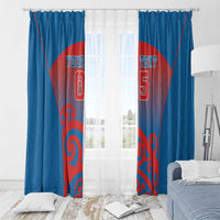 Custom St Joseph's Maori Girls' College Window Curtain Maori Koru Pattern