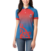 Custom St Joseph's Maori Girls' College Women Polo Shirt Maori Koru Pattern
