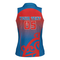 Custom St Joseph's Maori Girls' College Women Sleeveless Polo Shirt Maori Koru Pattern LT05 - Polynesian Pride