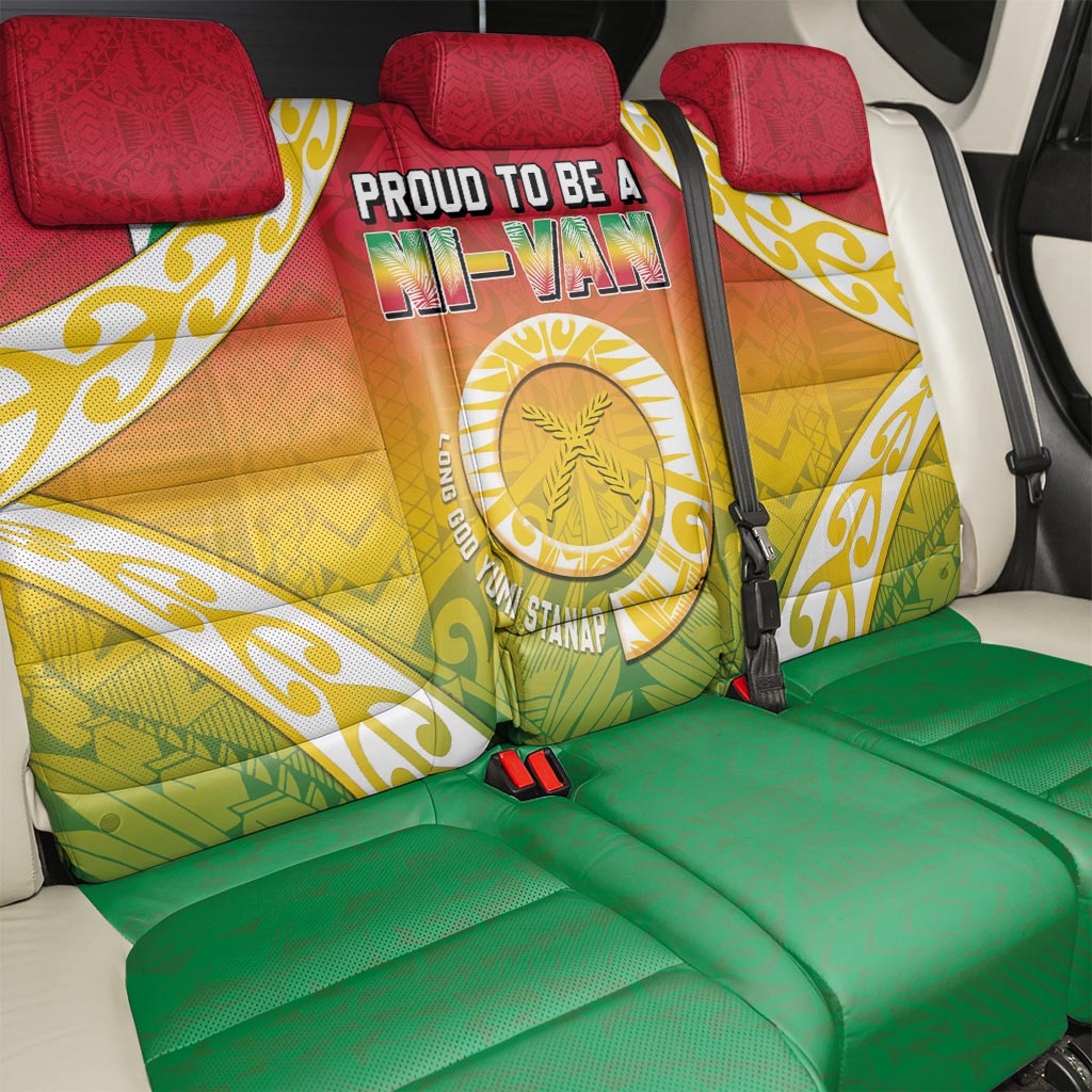 Vanuatu Back Car Seat Cover Proud To Be A Ni-Van With Tribal Pattern