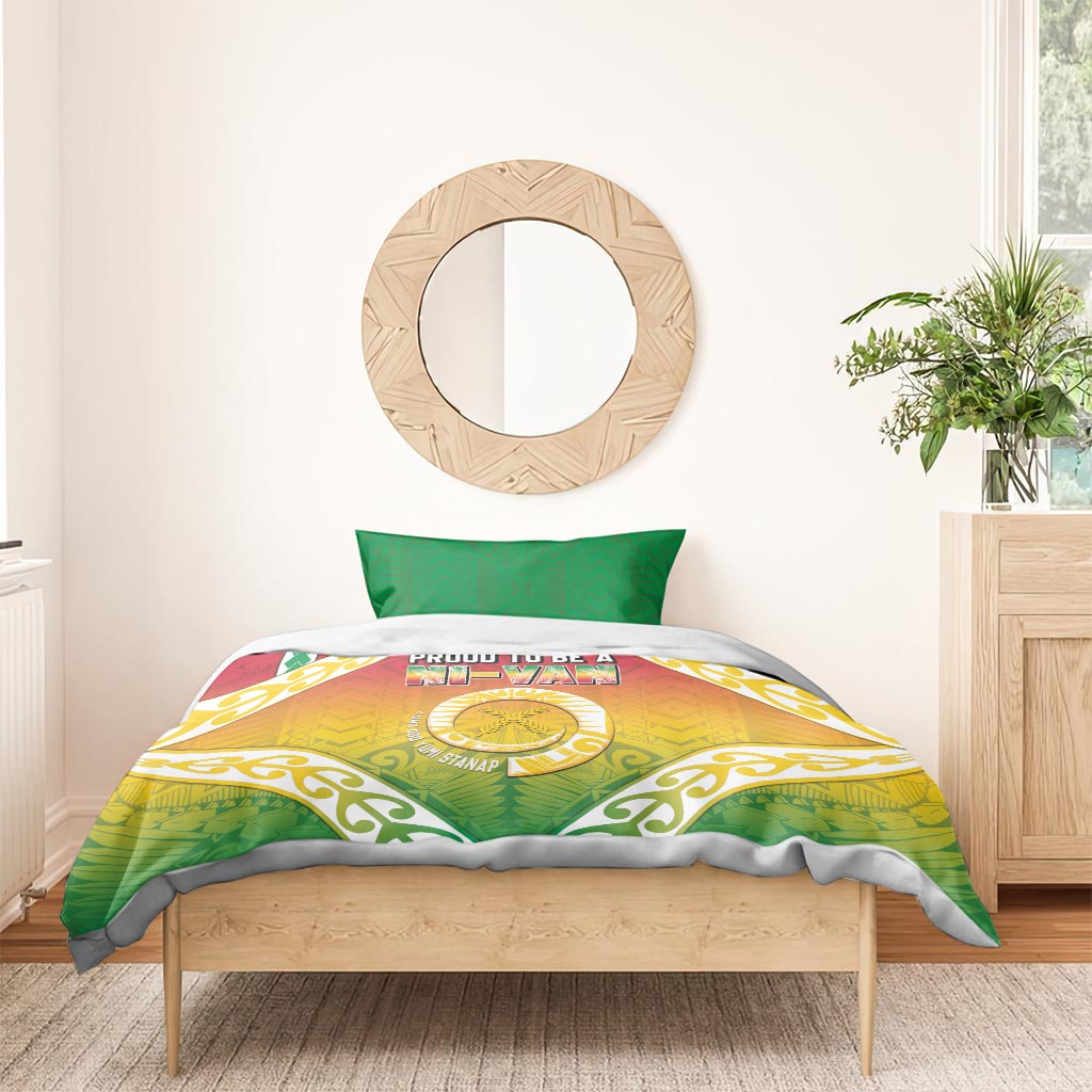 Vanuatu Bedding Set Proud To Be A Ni-Van With Tribal Pattern