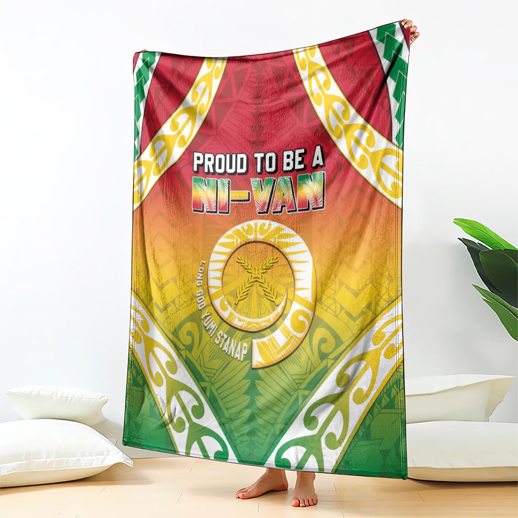 Vanuatu Blanket Proud To Be A Ni-Van With Tribal Pattern LT05 - Polynesian Pride