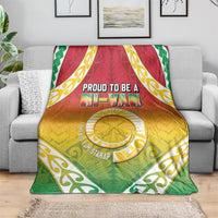 Vanuatu Blanket Proud To Be A Ni-Van With Tribal Pattern LT05 - Polynesian Pride