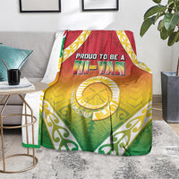 Vanuatu Blanket Proud To Be A Ni-Van With Tribal Pattern LT05 - Polynesian Pride