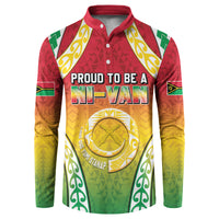 Personalised Vanuatu Button Sweatshirt Proud To Be A Ni-Van With Tribal Pattern LT05 Reggae - Polynesian Pride