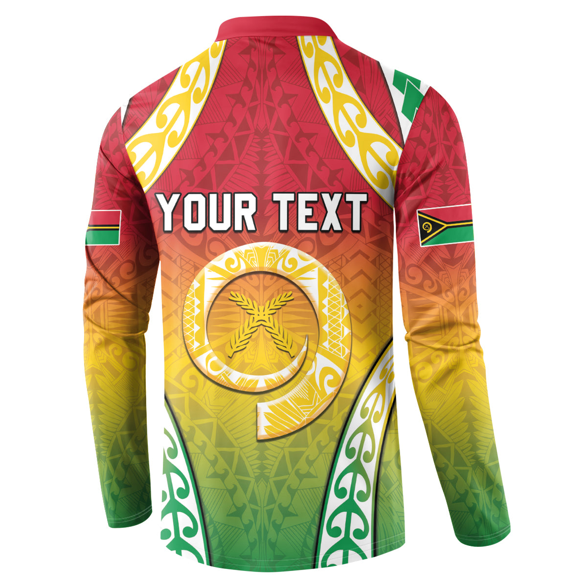 Personalised Vanuatu Button Sweatshirt Proud To Be A Ni-Van With Tribal Pattern LT05 - Polynesian Pride