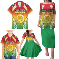 Personalised Vanuatu Family Matching Puletasi and Hawaiian Shirt Proud To Be A Ni-Van With Tribal Pattern LT05 - Polynesian Pride