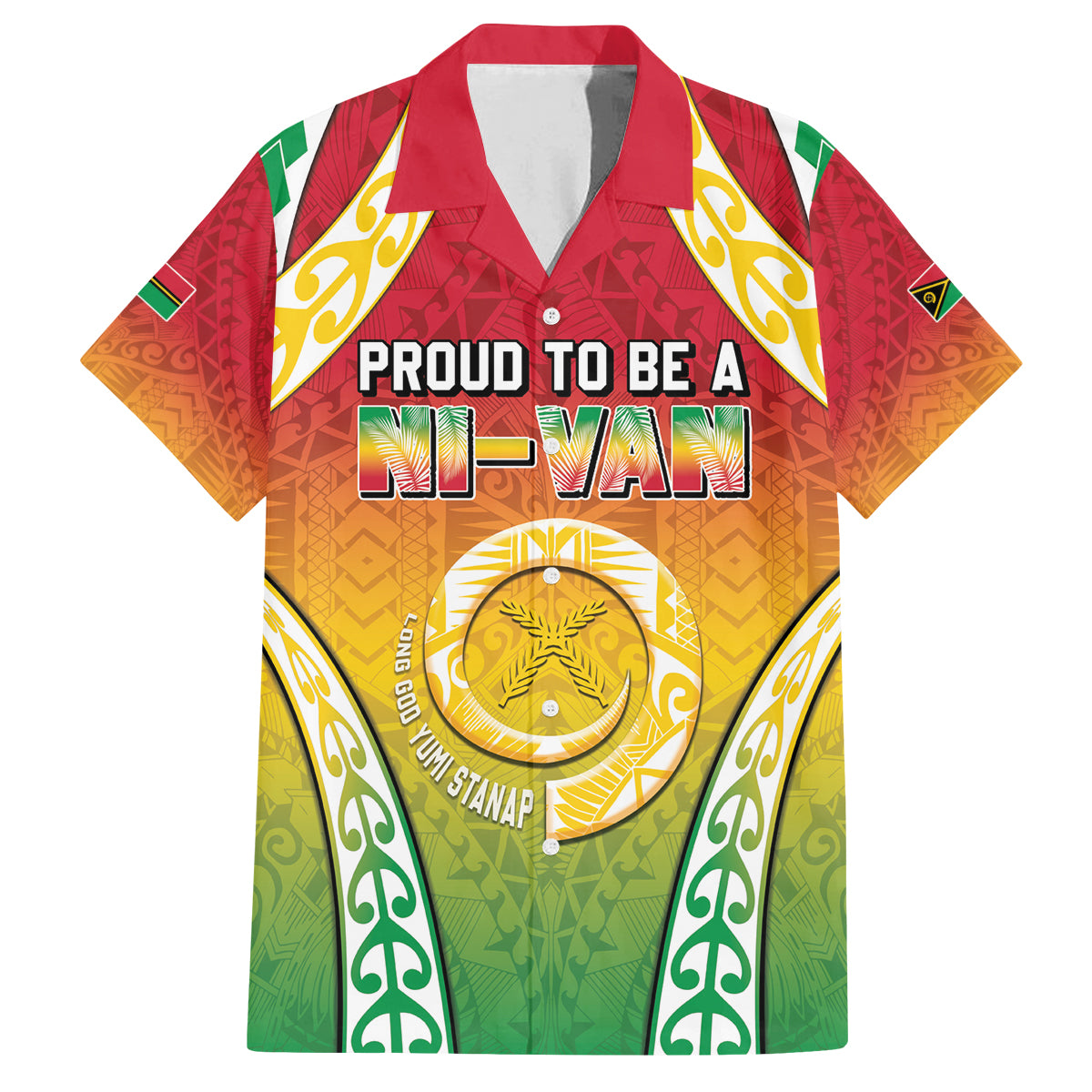 Personalised Vanuatu Family Matching Summer Maxi Dress and Hawaiian Shirt Proud To Be A Ni-Van With Tribal Pattern LT05 Dad's Shirt - Short Sleeve Reggae - Polynesian Pride