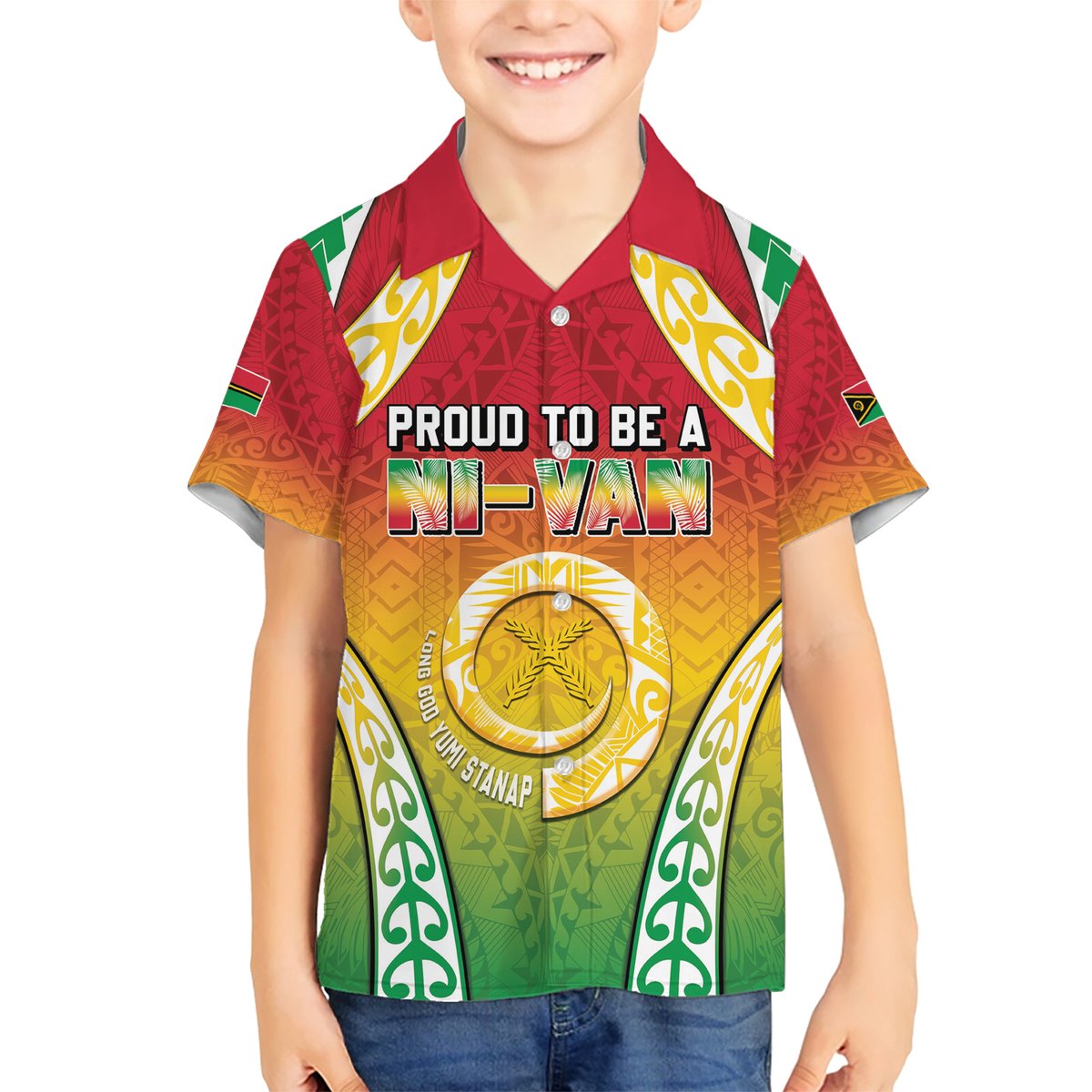 Personalised Vanuatu Hawaiian Shirt Proud To Be A Ni-Van With Tribal Pattern
