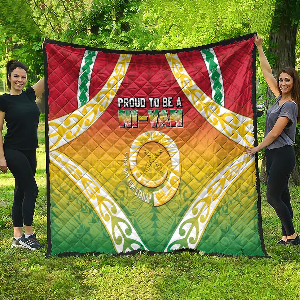 Vanuatu Quilt Proud To Be A Ni-Van With Tribal Pattern LT05 - Polynesian Pride