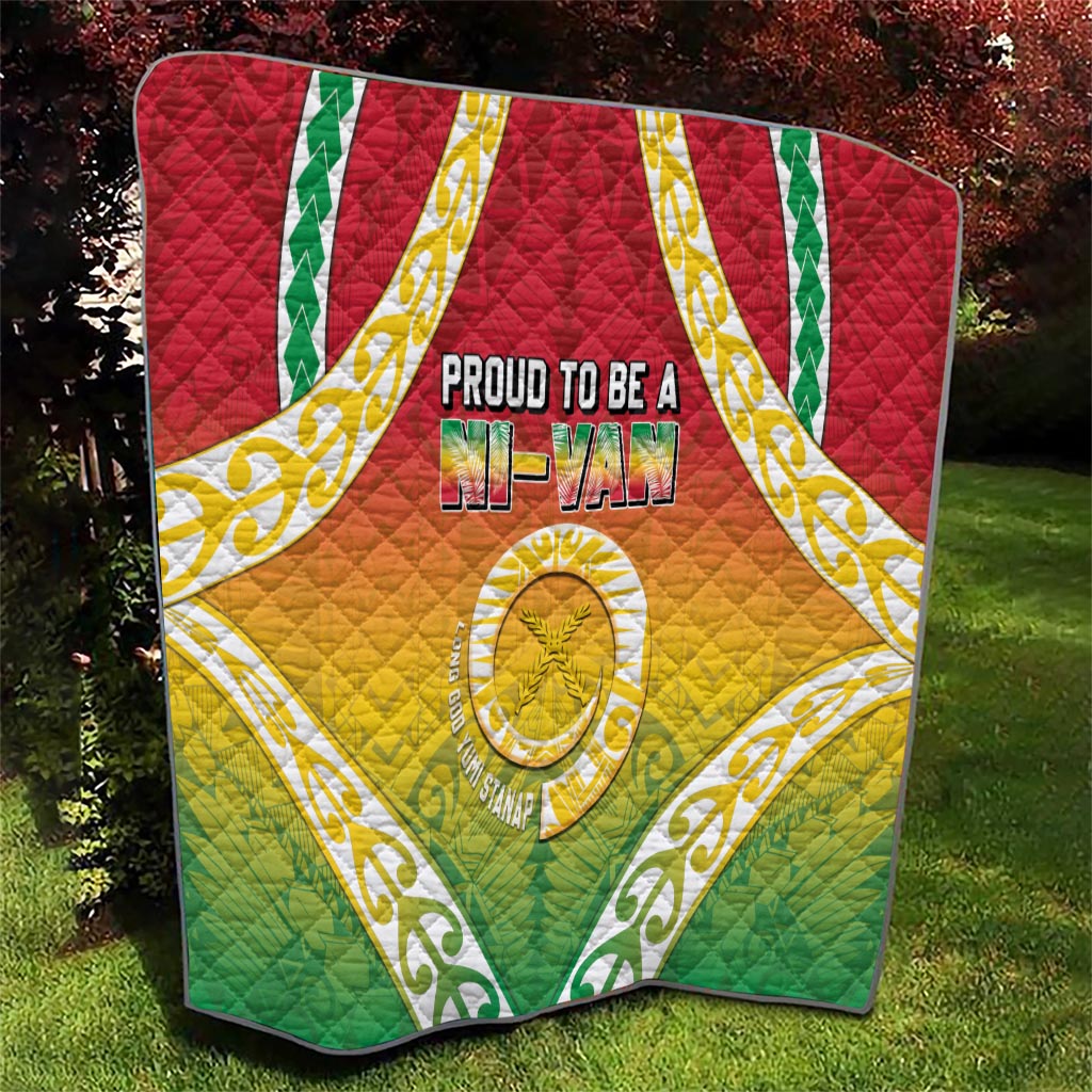 Vanuatu Quilt Proud To Be A Ni-Van With Tribal Pattern LT05 - Polynesian Pride