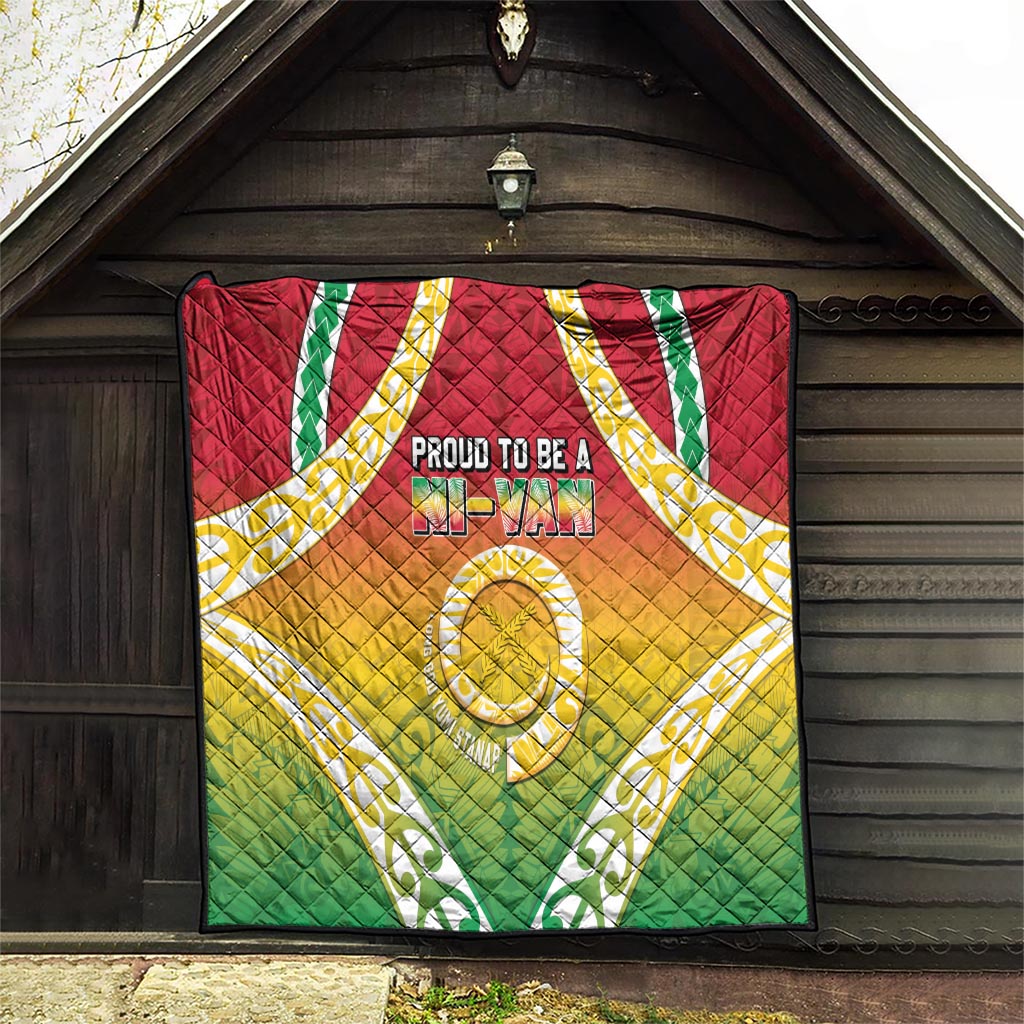 Vanuatu Quilt Proud To Be A Ni-Van With Tribal Pattern LT05 - Polynesian Pride