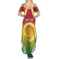 Personalised Vanuatu Summer Maxi Dress Proud To Be A Ni-Van With Tribal Pattern LT05 - Polynesian Pride