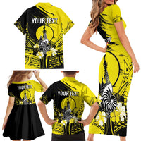 Personalised New Caledonia Day Family Matching Short Sleeve Bodycon Dress and Hawaiian Shirt Kanaky Flag Coat Of Arms Polynesian Pattern LT05 - Polynesian Pride