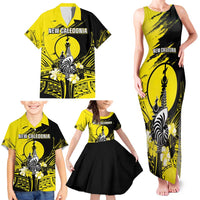 Personalised New Caledonia Day Family Matching Tank Maxi Dress and Hawaiian Shirt Kanaky Flag Coat Of Arms Polynesian Pattern LT05 - Polynesian Pride