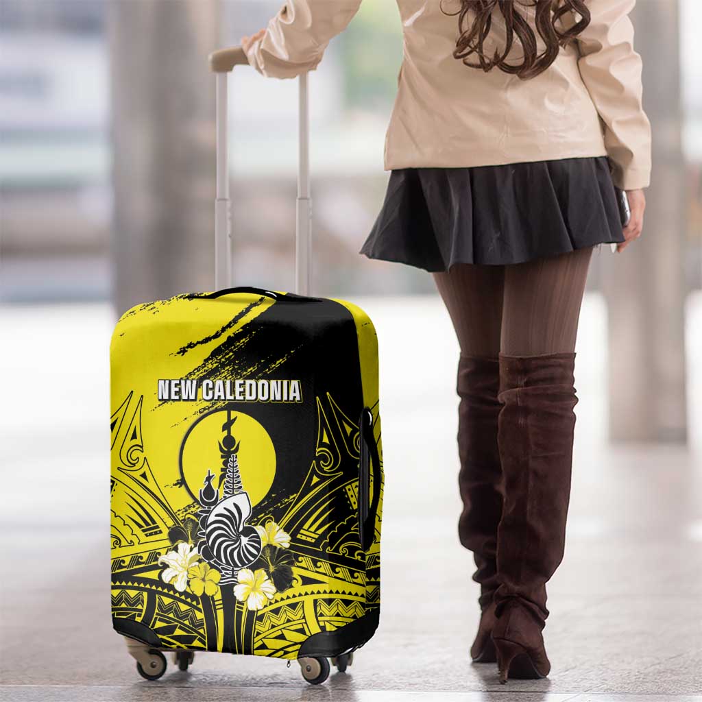 New Caledonia Day Luggage Cover Kanaky Flag Coat Of Arms Polynesian Pattern