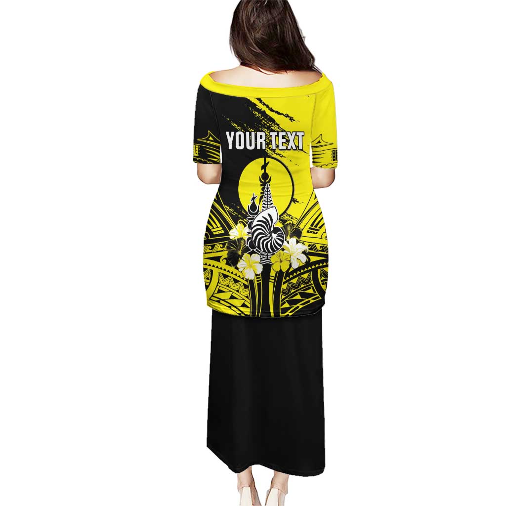 Personalised New Caledonia Day Puletasi Kanaky Flag Coat Of Arms Polynesian Pattern