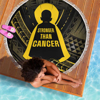 Polynesia Childhood Cancer Awareness Beach Blanket You Are Stronger Than Cancer