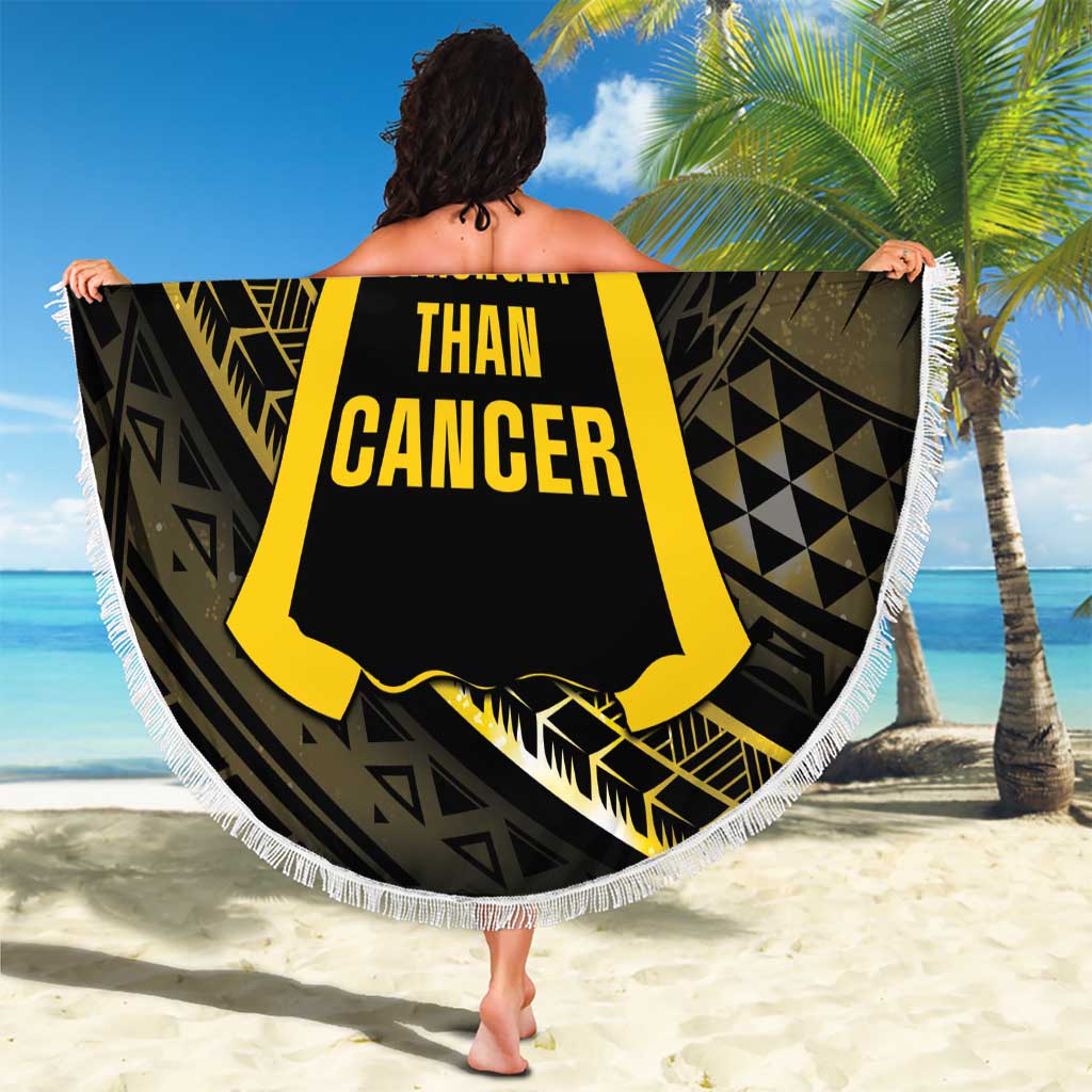 Polynesia Childhood Cancer Awareness Beach Blanket You Are Stronger Than Cancer