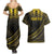 Personalised Polynesia Childhood Cancer Awareness Couples Matching Summer Maxi Dress and Hawaiian Shirt You Are Stronger Than Cancer