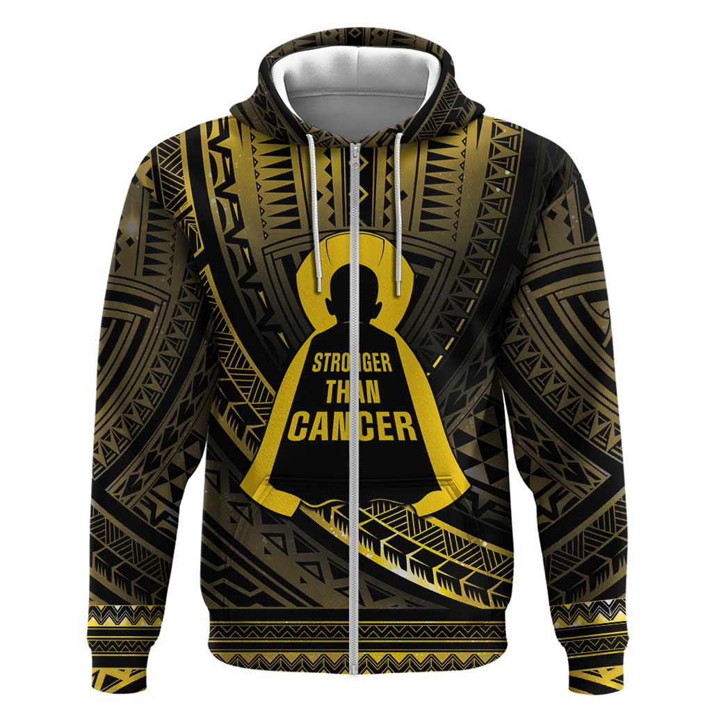 Personalised Polynesia Childhood Cancer Awareness Hoodie You Are Stronger Than Cancer