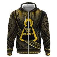 Personalised Polynesia Childhood Cancer Awareness Hoodie You Are Stronger Than Cancer