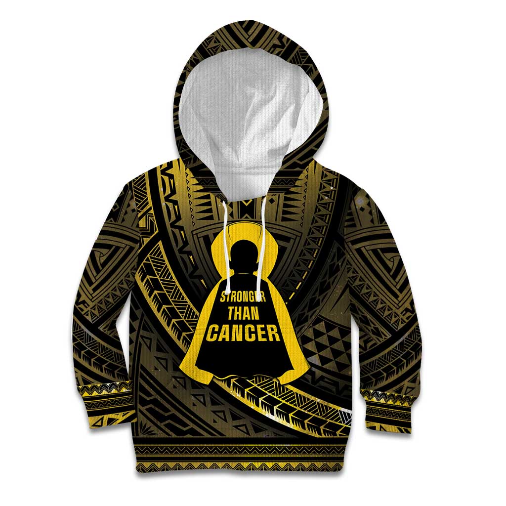 Personalised Polynesia Childhood Cancer Awareness Kid Hoodie You Are Stronger Than Cancer