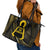 Polynesia Childhood Cancer Awareness Leather Tote Bag You Are Stronger Than Cancer