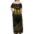 Personalised Polynesia Childhood Cancer Awareness Off Shoulder Maxi Dress You Are Stronger Than Cancer