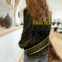 Personalised Polynesia Childhood Cancer Awareness Women Casual Shirt You Are Stronger Than Cancer