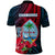 Guam Polo Shirt Latte Stone Mix Bougainvillea Polynesian Pattern LT05 - Polynesian Pride