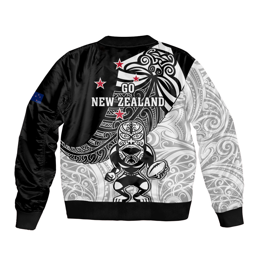 New Zealand Silver Fern Rugby Bomber Jacket World Cup 2023 Go Aotearoa Maori Pattern LT05 - Polynesian Pride