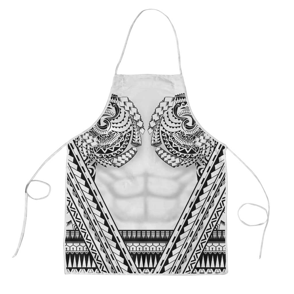 Polynesian Tattoo Inspired Cosplay Costume Apron Tribal Warrior White - Polynesian Pride