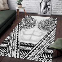 Polynesian Tattoo Inspired Cosplay Costume Area Rug Tribal Warrior White LT05 White - Polynesian Pride