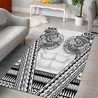 Polynesian Tattoo Inspired Cosplay Costume Area Rug Tribal Warrior White LT05 - Polynesian Pride