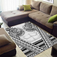 Polynesian Tattoo Inspired Cosplay Costume Area Rug Tribal Warrior White LT05 - Polynesian Pride