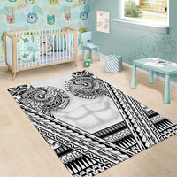 Polynesian Tattoo Inspired Cosplay Costume Area Rug Tribal Warrior White LT05 - Polynesian Pride